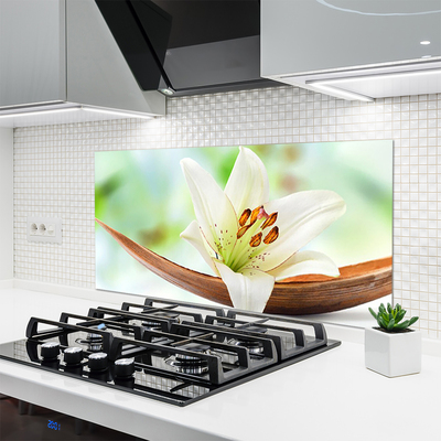 Kitchen Splashback Flower floral white