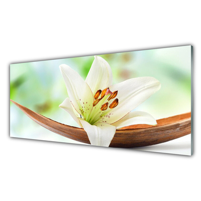 Kitchen Splashback Flower floral white