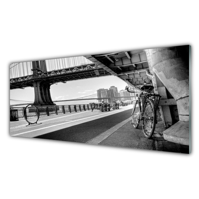 Kitchen Splashback Bridge road bike architecture grey