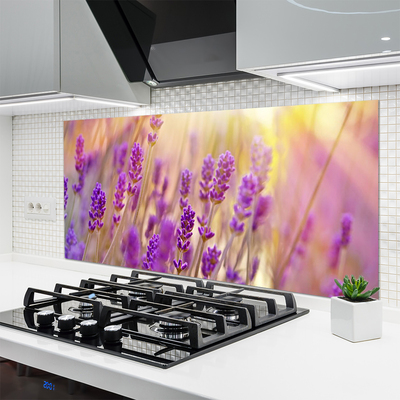 Kitchen Splashback Flowers floral pink