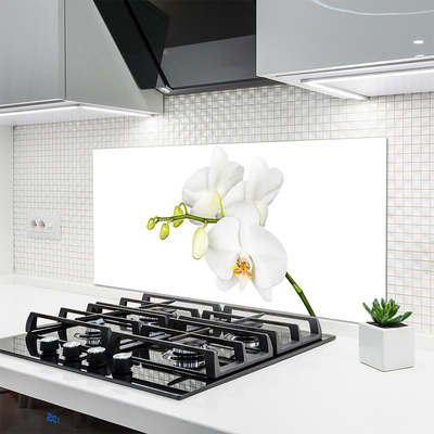 Kitchen Splashback Flowers floral white