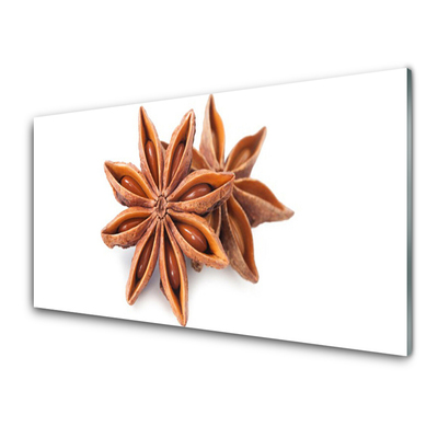 Kitchen Splashback Cinnamon floral brown