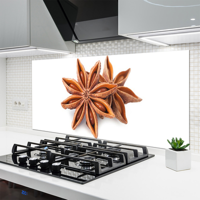 Kitchen Splashback Cinnamon floral brown