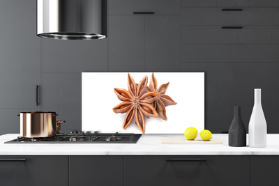 Kitchen Splashback Cinnamon floral brown