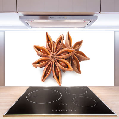 Kitchen Splashback Cinnamon floral brown