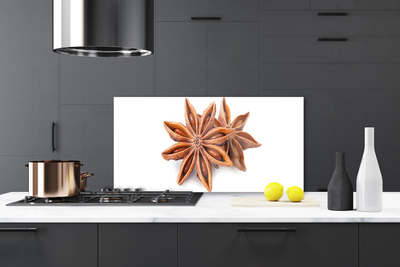 Kitchen Splashback Cinnamon floral brown