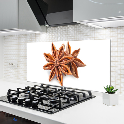 Kitchen Splashback Cinnamon floral brown