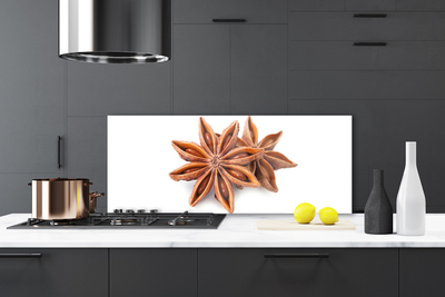 Kitchen Splashback Cinnamon floral brown