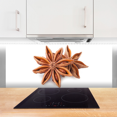 Kitchen Splashback Cinnamon floral brown