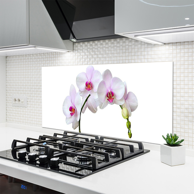 Kitchen Splashback Flowers floral white pink