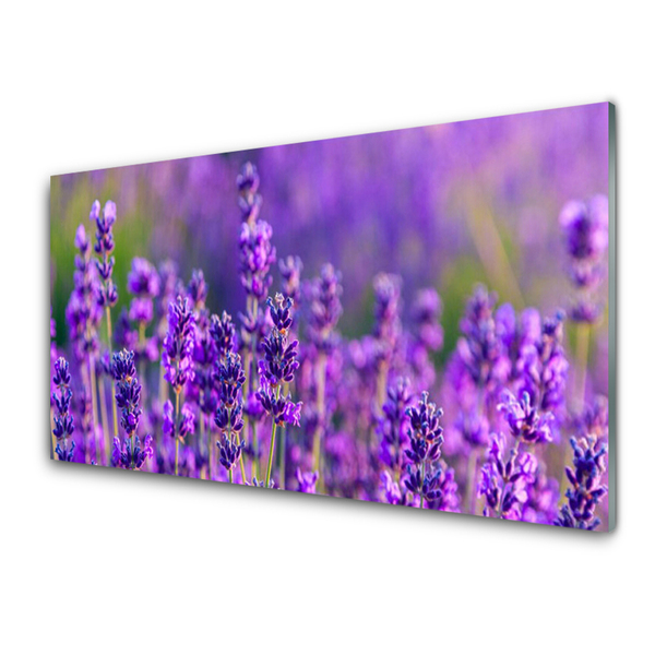 Kitchen Splashback Flowers floral purple