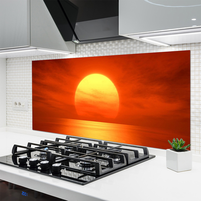 Kitchen Splashback Sun landscape yellow