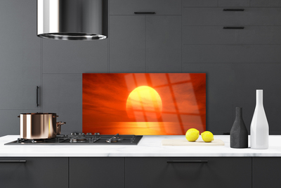 Kitchen Splashback Sun landscape yellow