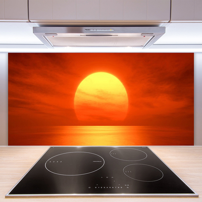 Kitchen Splashback Sun landscape yellow