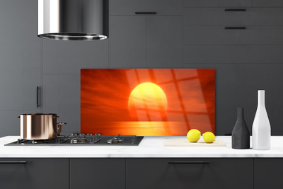 Kitchen Splashback Sun landscape yellow