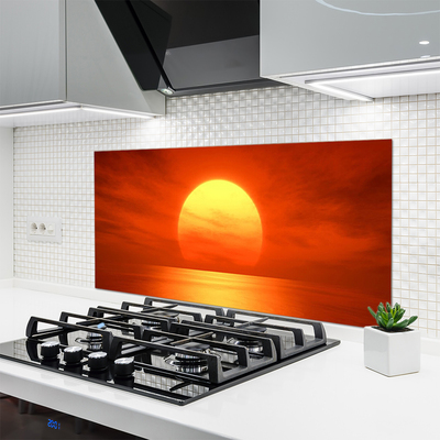 Kitchen Splashback Sun landscape yellow