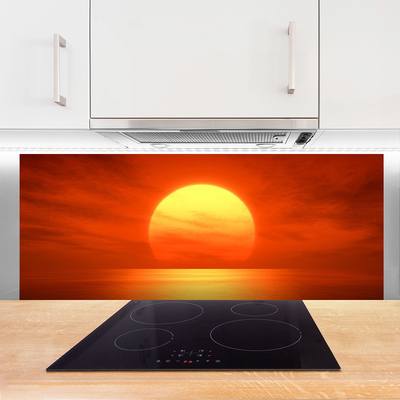 Kitchen Splashback Sun landscape yellow