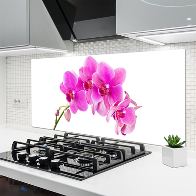 Kitchen Splashback Flowers floral pink