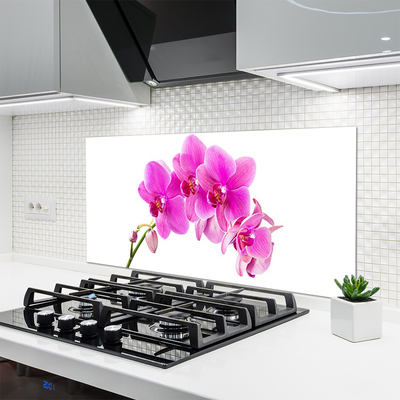 Kitchen Splashback Flowers floral pink