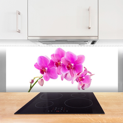 Kitchen Splashback Flowers floral pink