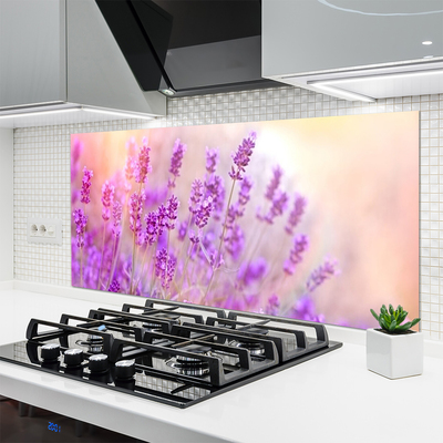 Kitchen Splashback Flowers floral pink