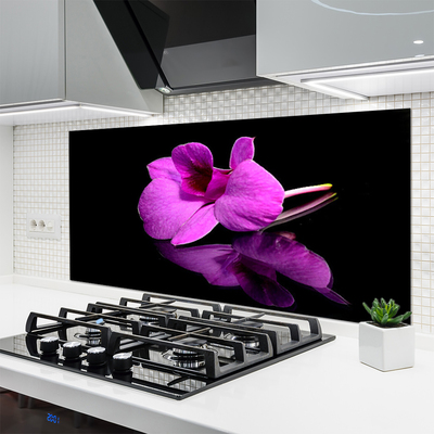 Kitchen Splashback Flower floral pink