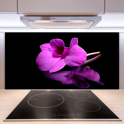 Kitchen Splashback Flower floral pink