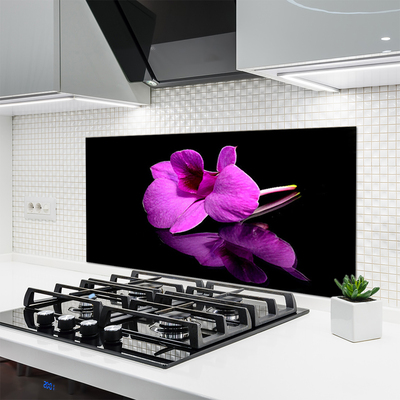 Kitchen Splashback Flower floral pink