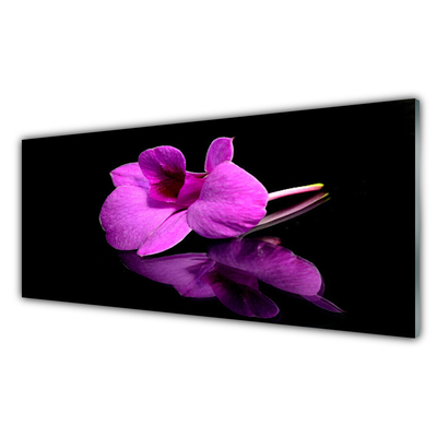 Kitchen Splashback Flower floral pink