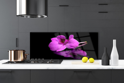 Kitchen Splashback Flower floral pink