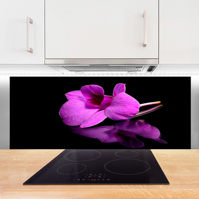 Kitchen Splashback Flower floral pink