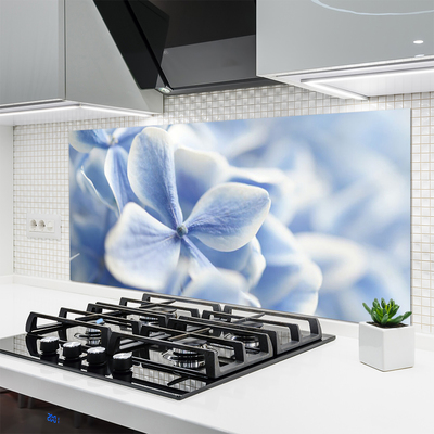 Kitchen Splashback Flowers floral purple