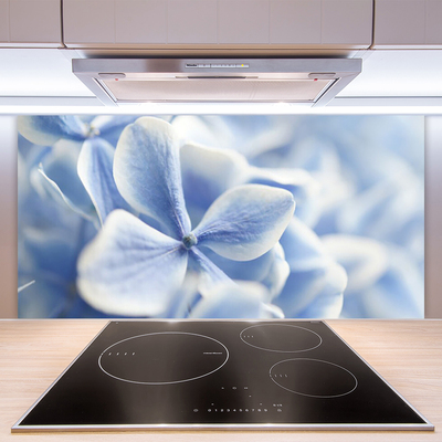 Kitchen Splashback Flowers floral purple