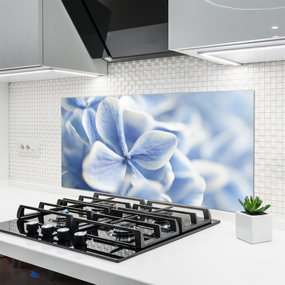 Kitchen Splashback Flowers floral purple