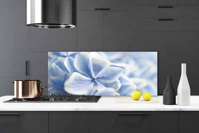 Kitchen Splashback Flowers floral purple