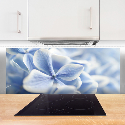 Kitchen Splashback Flowers floral purple