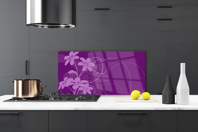 Kitchen Splashback Abstract art pink