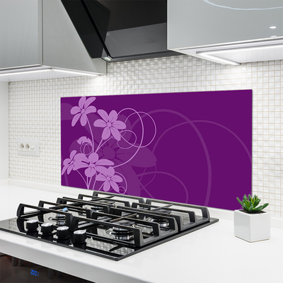 Kitchen Splashback Abstract art pink