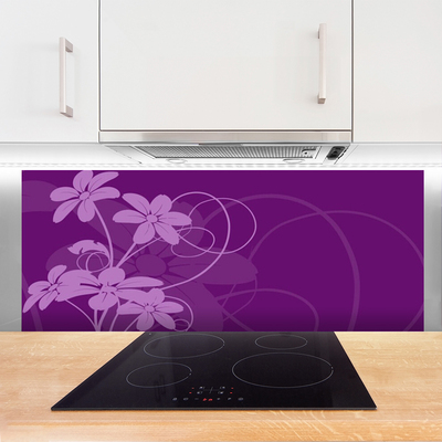 Kitchen Splashback Abstract art pink