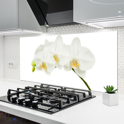 Kitchen Splashback Flowers floral white