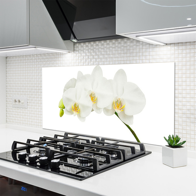 Kitchen Splashback Flowers floral white