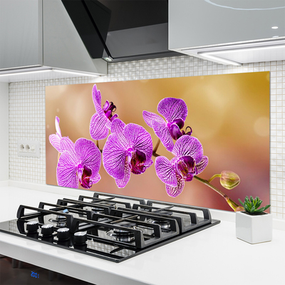 Kitchen Splashback Flowers floral pink