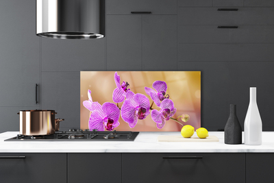 Kitchen Splashback Flowers floral pink