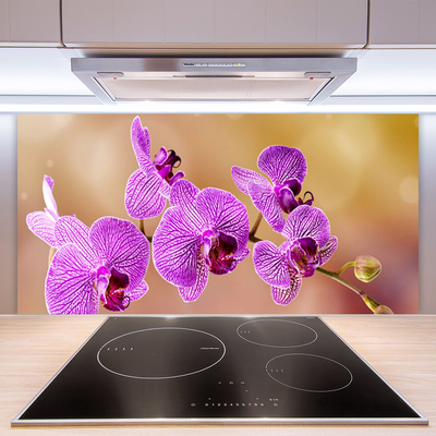 Kitchen Splashback Flowers floral pink