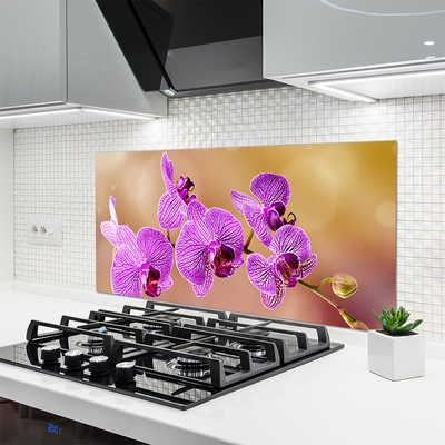 Kitchen Splashback Flowers floral pink