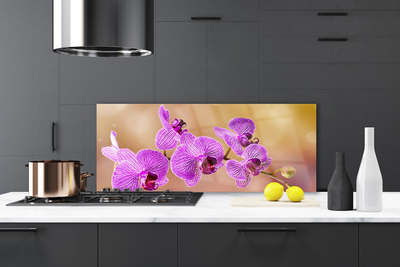 Kitchen Splashback Flowers floral pink