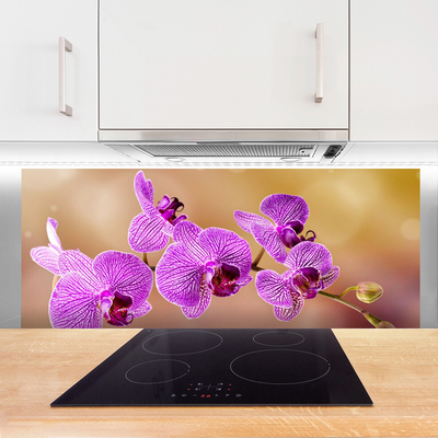 Kitchen Splashback Flowers floral pink