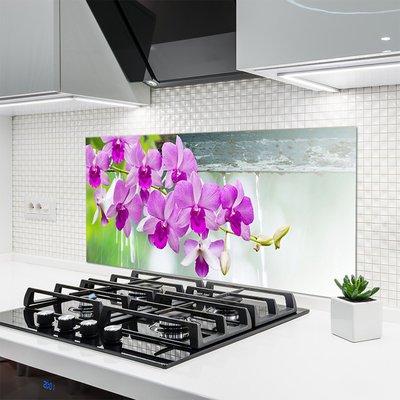 Kitchen Splashback Flowers floral pink