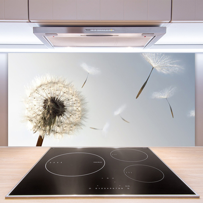 Tulup Kitchen Splashback 125x50 Tempered Glass Dandelion Floral 