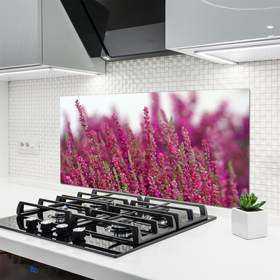 Kitchen Splashback Flowers floral red green